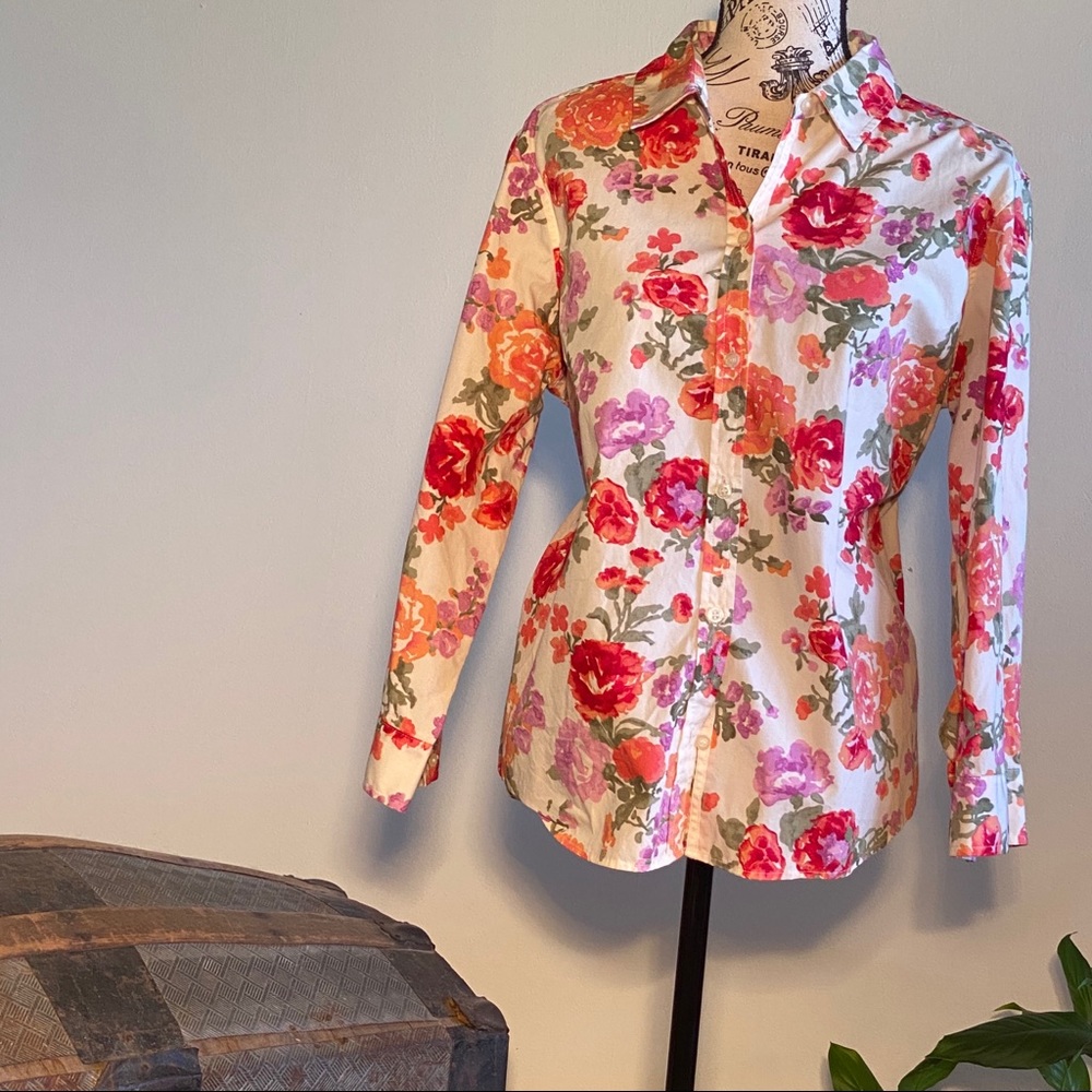 Colorful blouse Liz Claiborne Crazy Horse. Sz XL